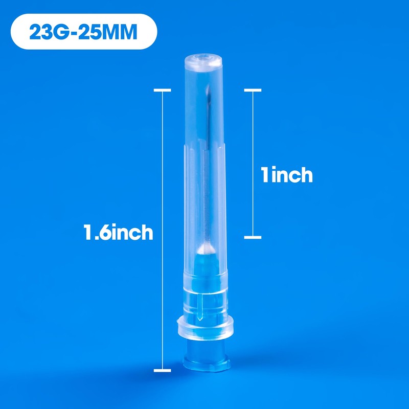 Meterbox 100 Pack 23 Ga 1 inch Disposable Needles with