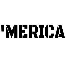 UR Impressions Blk 'Merica Black Ops Font Decal Vinyl Sticker Graphics for Cars Trucks SUV Vans Walls Windows Laptop|Black|7.5 X 2 inch|UR759-B