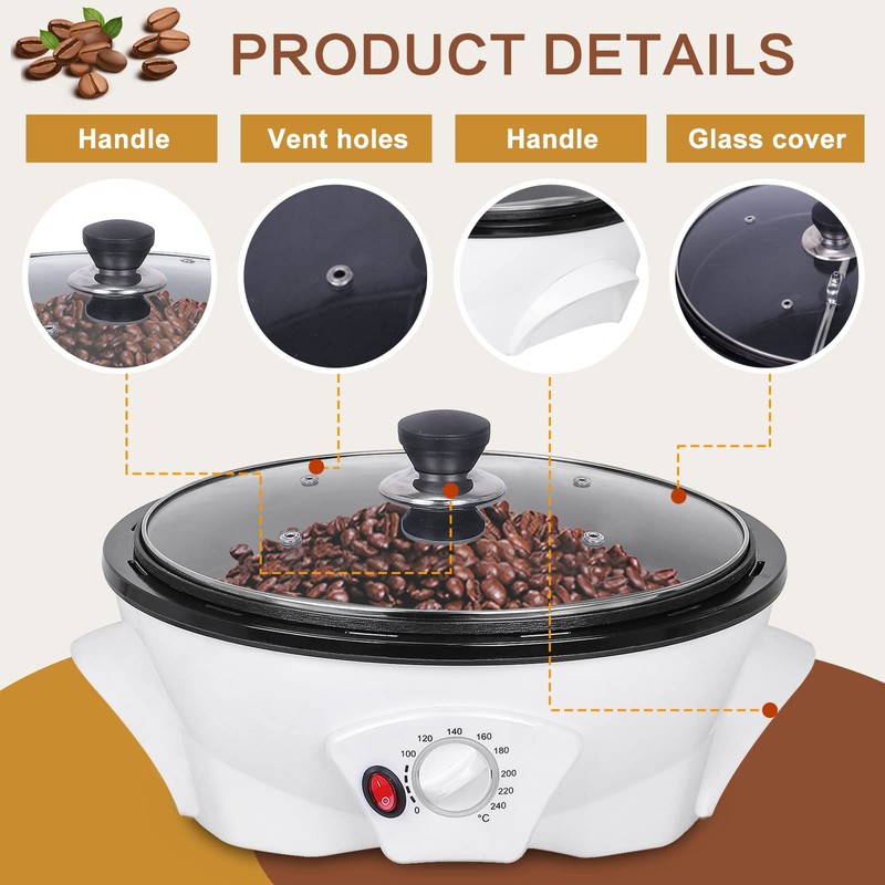 Coffee Roaster Machine 500g Electric Coffee Bean Roaster for Home