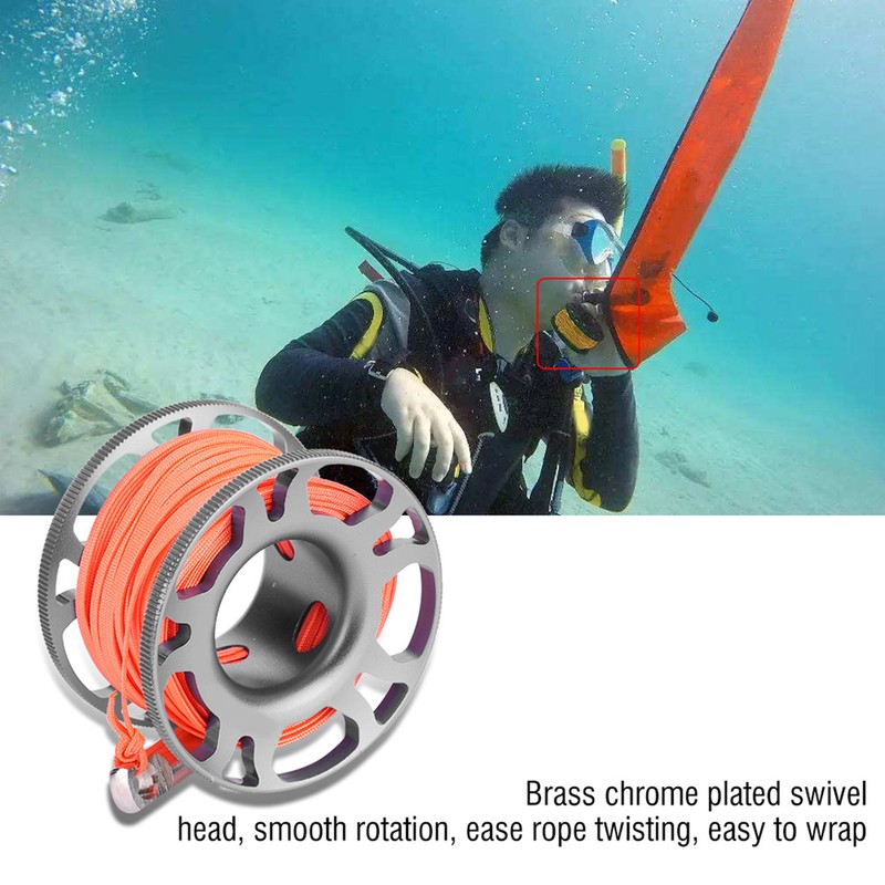 KEEP DIVING Aviation Aluminum Finger Reel Clip Scuba Diving Tech Spool
