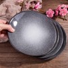 4-Piece Ceramic Dinner Plate Set, 7.5" Minimalist Porcelain Salad Plates