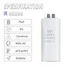 Iruihoo CBB60 75UF Starting Capacitor Capacitor Plug 450V 750µF Capacitor
