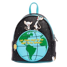 Loungefly Pinky and The Brain Take Over The World Mini-Backpack - Entertainment Earth Exclusive