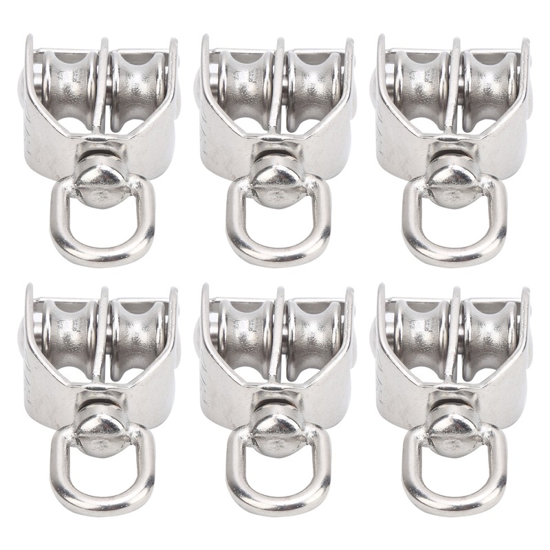 10PCS M15 Pulley Block Stainless Steel Heavy Duty Traction Wheel