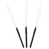 20 Pcs Hair Extension Loop Needles Black Loop Tool Threader