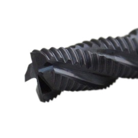 Accusize Industrial Tools 5/16 inch Fine Tooth M42 8% Cobalt Tialn Roughing End Mill, 3/8 in Shk Dia, 3/4 in Flute Length, 4 Flute, 1104-0516