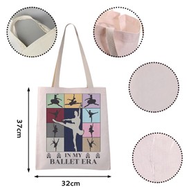 VAMSII Ballet Dancer Tote Bag Ballet Teacher Gift In My Ballet Era Themed Tote Bag Gift For Dance Lover (Ballet Era tote)