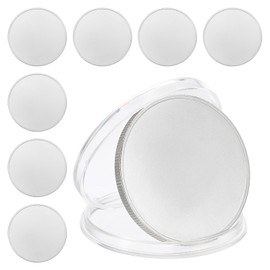 PATIKIL 8pcs Blank Coins for Engraving, 40mm Coin Blanks Laser Engraving Blanks Custom Challenge Coins Metal Disc Tags Circle Round Plate for Laser Engraving Stamping, Silver Tone