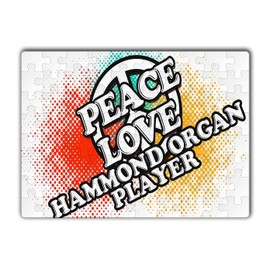 Makoroni -Peace Love Hammond Organ Player - Jigsaw Puzzle 80 pcs, DesX68