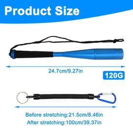 Kinfezlon Fish Killer, Aluminium Fish Killer, Fish Narcore, Blackjack Fishing with Non-Slip Handle, Fishing Accessories for Beginners, Outdoor Carp Trol, Fishing Accessories Fish Blackjack - Blue