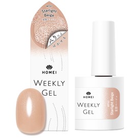 HOMEI WF62 Weekly Gel, 0.3 fl oz (10 ml), Gel Nails, Removable, Long Lasting, Glossy