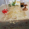 10Mx28cm Glitter Metallic Gold Table Runner,Gold Foil Table Cloth,Thin Mesh