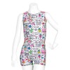 Destira Girl's Unicorn Doodles Gymnastics Unitard| White | Child Large