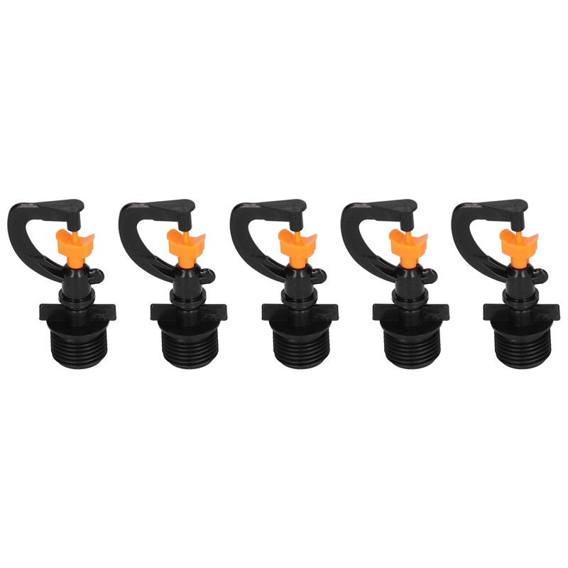 5PCS G1/2 Male Thread Rotating Sprinkler Head Misting Nozzle for