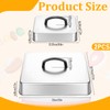 2pcs Rectangular Basting Cover, Stainless Steel Cheese Melting Dome Basting