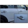 Cupeez Checkered Flag for 2017-2020 Mini Cooper Door Handle Cup
