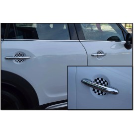 Cupeez Checkered Flag for 2017-2020 Mini Cooper Door Handle Cup Bowl Scratch Guards m