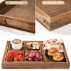 Yangbaga Rustic Wooden Serving Trays with Handle - Set of