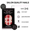 Christmas Press on Nails Short Square OFDNE Winter Fake Nails