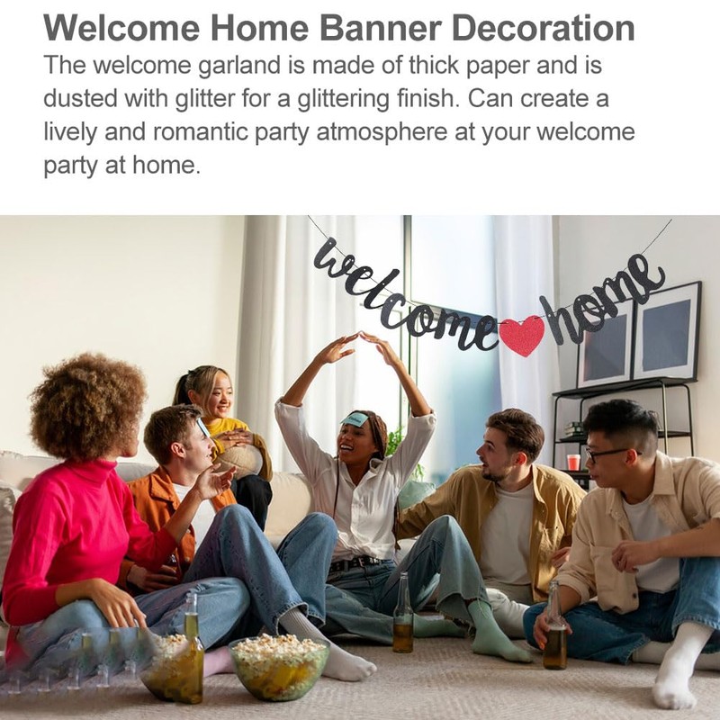 Welcome Garland, Welcome Home Banner Decoration, Welcome Home Banner, Welcome