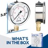 SENCTRL 60 Psi Glycerin Liquid Filled Low Pressure Gauge, 2.5"
