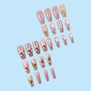 IMRAIN Flower Press on Nails Long Square Fake Nails with