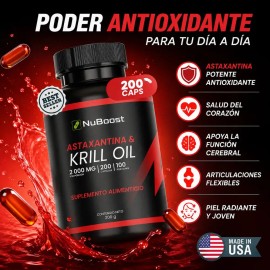Krill Oil Astaxantina Cuidado Diario 200 Cápsulas