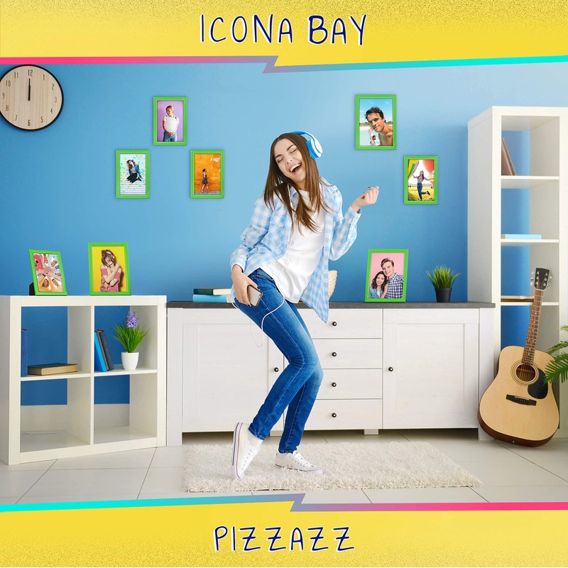 Icona Bay 7x5 Green Picture Frame, Coloured Solid Wood Scandinavian