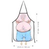 Homoyoyo Adjustable Bib Apron Wacky Belly Man Printed Apron Funny