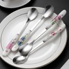 4-in-1 Stainless Steel & Ceramic Coffee Spoon Set - Elegant
