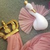 3D Wall Hanging Decoration Cute Crown Dress Swan Wall Art