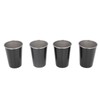 4pcs Camping Cups Black 350ml Outdoor Camping Portable Stainless Steel