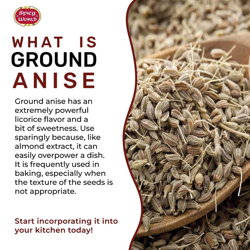 Spicy World Ground Anise Powder 7 Ounce - Anise Seeds
