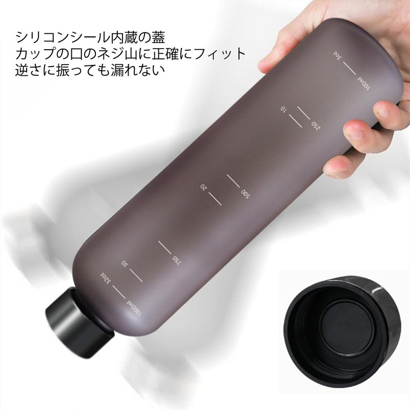 KONARO Water Bottle with Time Marker, Water Bottle, Large Capacity,