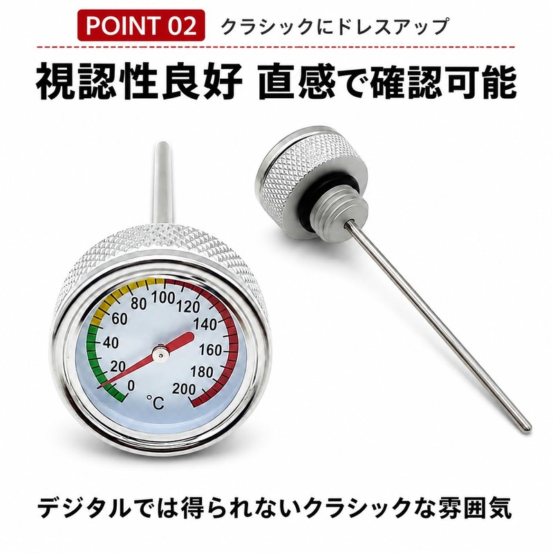 JYFACTORY Oil Thermometer Oil Filler Cap Hunter Cub CT125 Cross