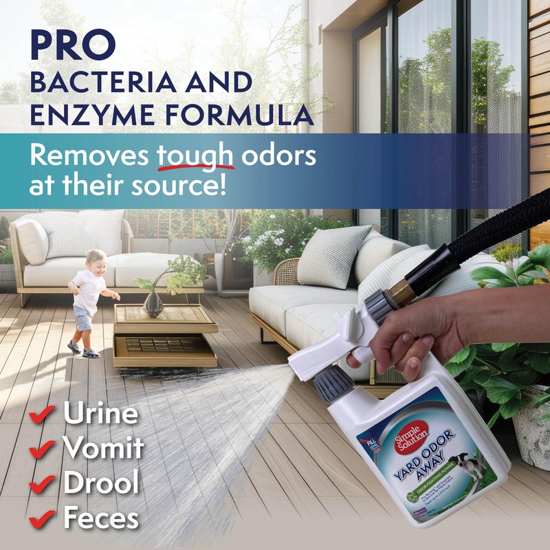 Simple Solution Yard Odor Eliminator Spray, Outdoor Pet Odor Remover,