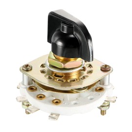 sourcing map 2P3T 2 Pole 3 Throw Single Deck Band Channel Rotary Switch Selector with Plastic Knob