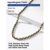 PROSTEEL Byzantine Black Thick Chain Necklace For Men Stainless Steel