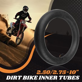 AR-PRO 2.50/2.75-10 Dirt Bike Tubo interior de repuesto resistente con vástago de válvula doblada TR-87, compatible con Honda Crf50/Xr50, Razor MX650/MX500, Suzuki DRZ70/JR50, Yamaha PW50