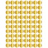 Colour Coding Labels Gold 13mm Round Stickers - 1.3cm Glue