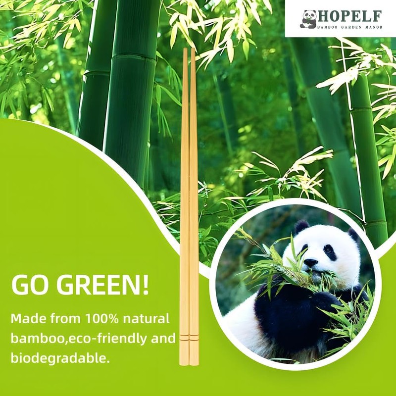 9.5 Inch X 5 Pairs Chopsticks,Reusable,Simplea and Minimalistic Design,More Size