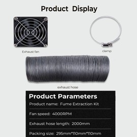 Creality Fan Extraction Kit for Ender Plus 3D Printer Enclosure with Fan Interface and Laser Engraver Enclosure