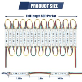 Retisee 5 Pack Storefront LED Lights for Business with Remote Control 5050 RGB Modules LED Strip Lights for Advertising Food Truck Window Store DIY Commercial Sign Waterproof Decorative