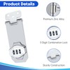 10cm Cabinet Password Hasp Locks, Security Combination Latch Lock, 3