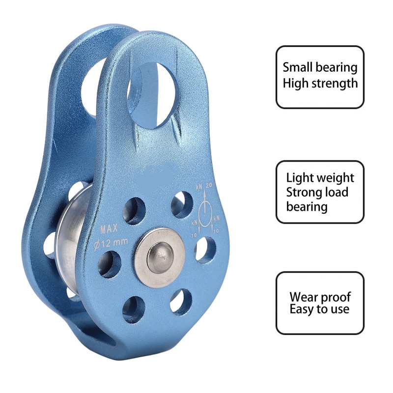 Climbing Single Pulley Al Mg Alloy Fixed Eye Single Rope