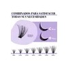 Kit de Pestañas Postizas B&Qaugen 40D con Curvatura D para