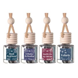 Four-Pack Scented Car Fresheners Bundle – 4 Unique Scents, 8ml Each:_Bookish