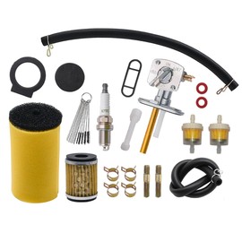 YFB250 Carburetor Compatible with 1992-2000 Yamaha Timberwolf YFB 250 YFB250FW YFB250FWL Moto 4 YFM225 Grizzly 125 YFM125G YFM125GH Breeze 125 YFA125 with Fuel Petcock Valve& Air Filter