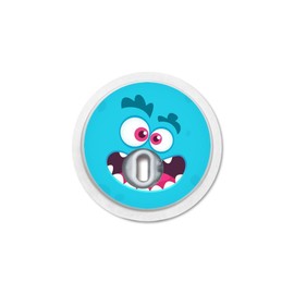 MySweetStitch Freestyle Libre 3 Sensor Stickers, Set of 4, Sugar Monsters, with Ventilation Hole, Made in Germany