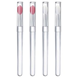 SEWACC Pinceles De Labios Set De 4 Cepillos Multiusos Con Tapa Para Maquillaje Labial Y Aplicación Precisa En 4.25 Pulgadas Ideal Para Uso Diario Y Regalos